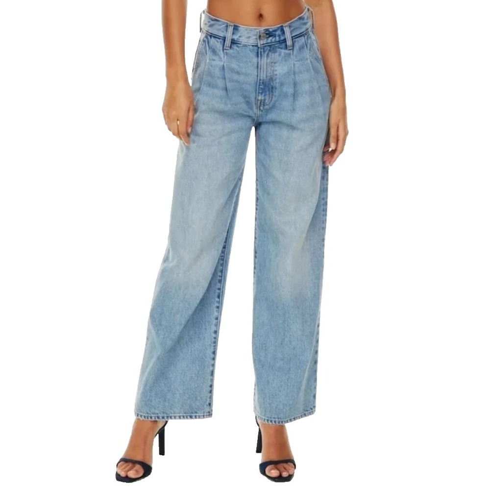 Denim Forum Aritzia Jeans Belinda High Rise Wide Leg Pleated Trouser